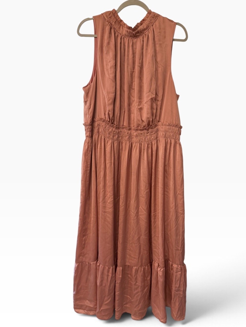 Knox Rose Dusty Pink Sleeveless Smocked-Waist Maxi Dress